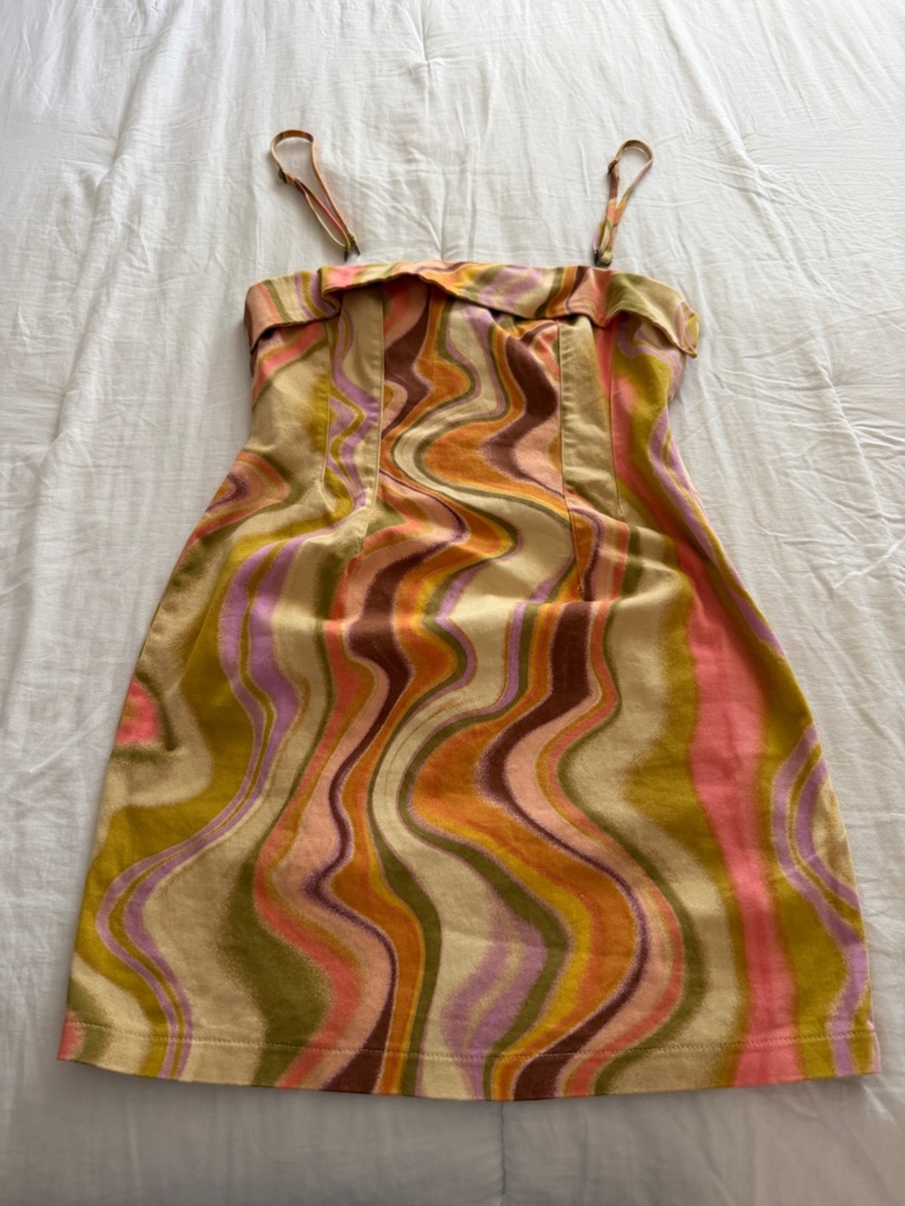 Women’s Multicolor Swirl Print Spaghetti Strap Dress